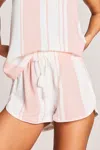 Negative Supreme Short In Shell Stripe In Pink