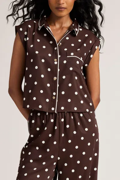 Negative Supreme Short Sleeve Shirt In Espresso Dot In Multi