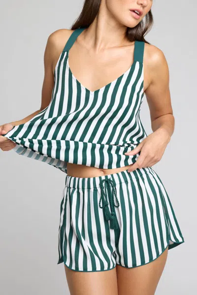 Negative Supreme Tank In Ivy Stripe In Green