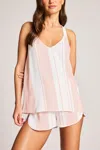 Negative Supreme Tank In Shell Stripe In Pink