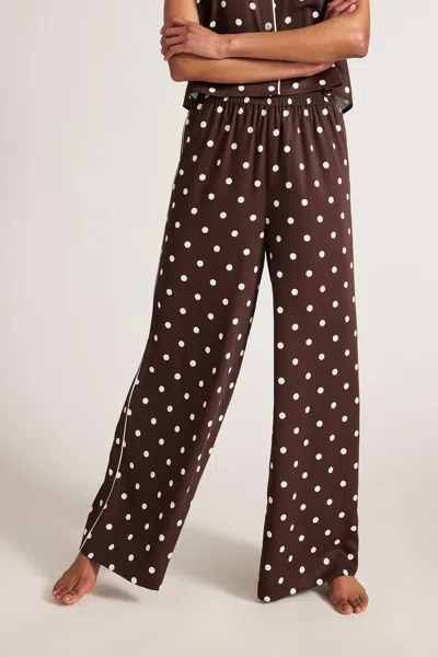 Negative Supreme Track Pant In Espresso Dot In Brown