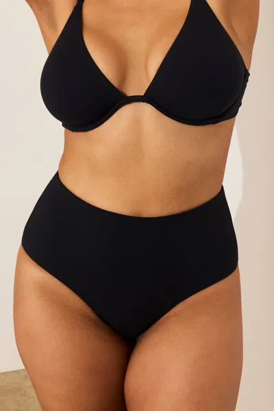 Negative Swim High Waist Bottom In Black