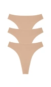 Negative Underwear Base High Thong 3-pack In Neutral