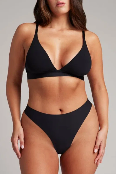 Negative Underwear Base High Thong In Black