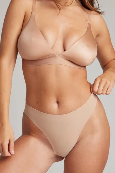 Negative Underwear Base High Thong In Brown