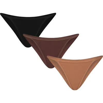 Negative Underwear Cloud Cotton String Bikini 3-pack In Brown