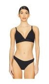 Negative Underwear Cotton Triangle Bra In Black