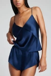 Negative Underwear Eclipse Washable Silk Mini Short In Blue