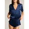Negative Underwear Eclipse Washable Silk V-top In Blue