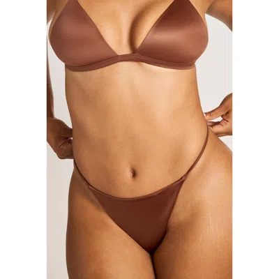Negative Underwear Glacé String Thong In Brown