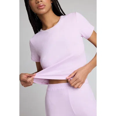 Negative Underwear Pointelle Baby Tee In Lilac