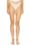 Negative Underwear Pointelle Dipped Thong In White