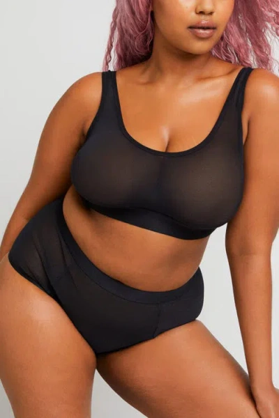 Negative Underwear Sieve Bra Top In Black