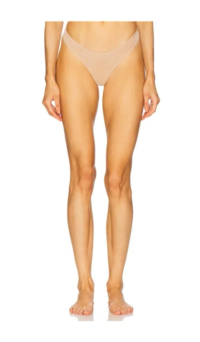 Negative Underwear Sieve Dipped Thong In Neutral