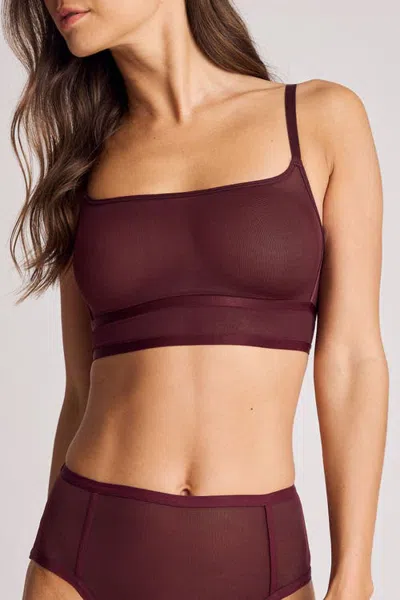 Negative Underwear Sieve Longline Bra In Brown