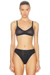 Negative Underwear Sieve Non-wire Bra In Black