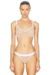 Negative Underwear Sieve Non-wire Bra In Buff & White