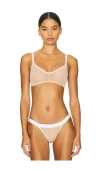 Negative Underwear Sieve Non-wire Bra In Buff & White