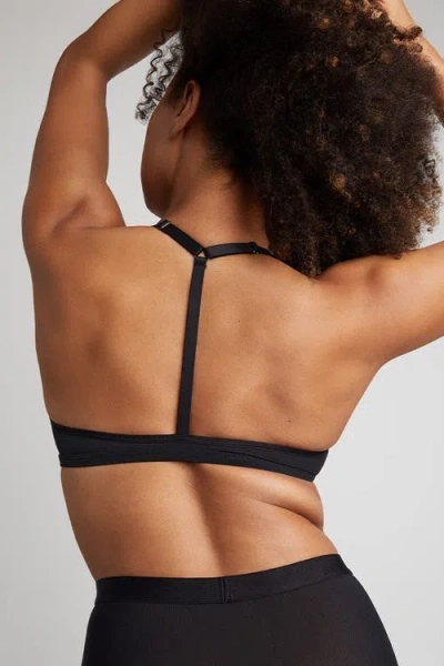 Negative Underwear Sieve Racerback Bra In Black