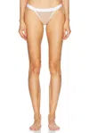 Negative Underwear Sieve Thong In Buff & White