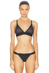 Negative Underwear Sieve Triangle Bra In Black