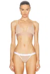 Negative Underwear Sieve Triangle Bra In Buff