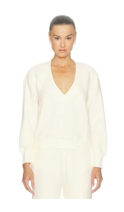 Negative Underwear Waffle Knit Deep V In Neutral