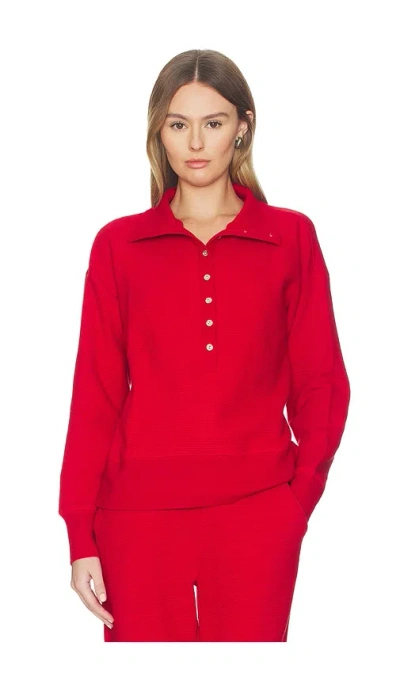 Negative Underwear Waffle Knit Pullover In Cerise