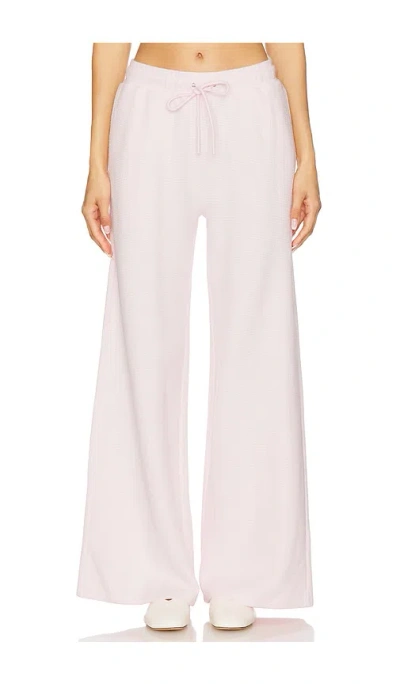Negative Underwear Waffle Knit Track Pant In 泡芙色