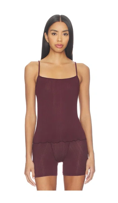 Negative Underwear Whipped Cami In Burgundy
