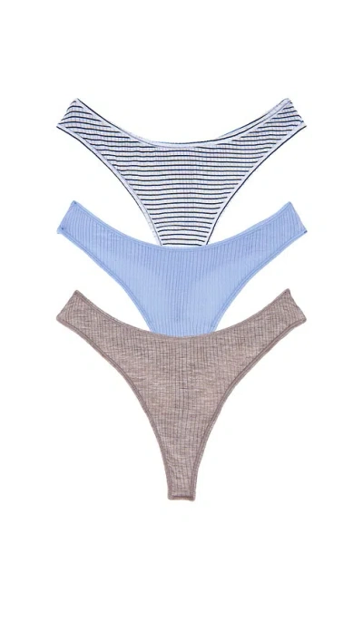 Negative Underwear Whipped Dipped Thong 3-pack In Sand