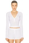 Negative Underwear Whipped Henley In White