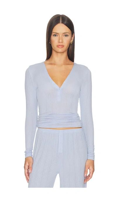 Negative Underwear Whipped Henley In Blue