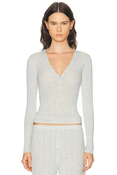 Negative Underwear Whipped Henley In Gray