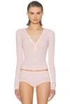 Negative Underwear Whipped Henley In Pink