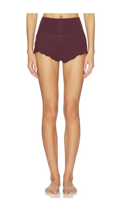 Negative Underwear Whipped Mini Short In Burgundy