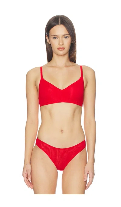 Negative Underwear Whipped Non-wire Bra In Red