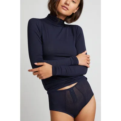 Negative Underwear Whipped Turtleneck In Navy