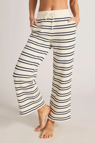 Negative Waffle Knit Cropped Track Pant In Sailor In Multi