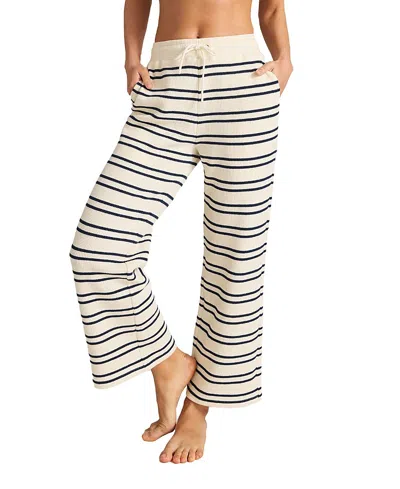 Negative Waffle Knit Cropped Track Pant In Sailor In Multi
