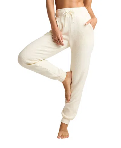 Negative Waffle Knit Jogger In White