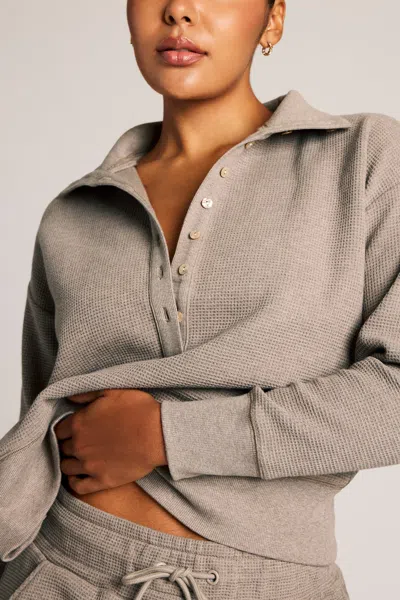 Negative Waffle Knit Pullover In Mink