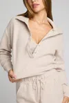 Negative Waffle Knit Pullover In Sand In Gray