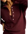 Negative Waffle Knit Pullover In Garnet In Multi