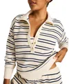 Negative Waffle Knit Pullover In Sailor In White