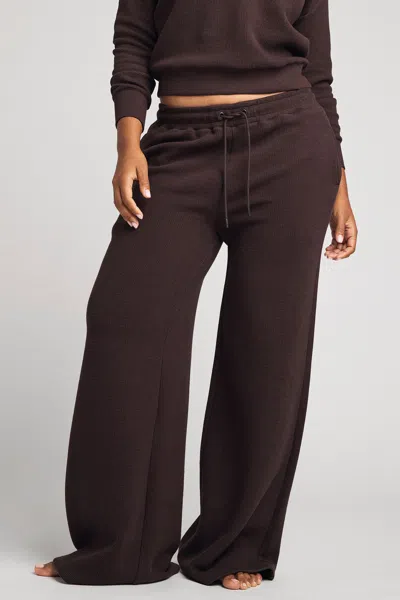 Negative Waffle Knit Track Pant In Ganache In Brown