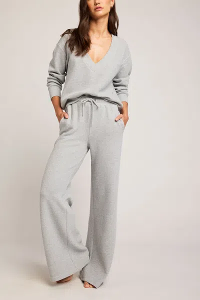 Negative Waffle Knit Track Pant In Heather Grey In Gray
