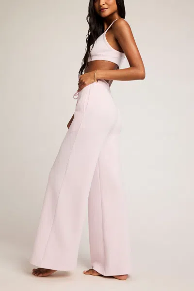 Negative Waffle Knit Track Pant In Puff In White