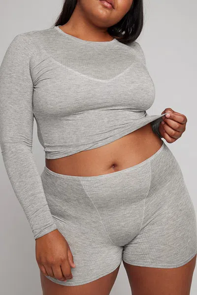 Negative Whipped Baby Long Sleeve In Heather Grey In Gray