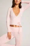 Negative Whipped Ballet Top In Shell In Pink